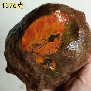 宣化上谷战国红玛瑙精品原石2.73斤开口明料大块牌子手镯雕刻料
