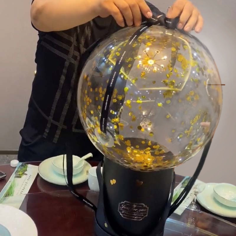 氦气装钱神器会飞礼盒子波波球