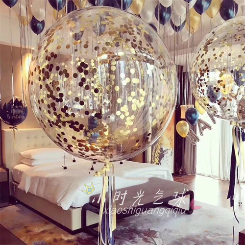 透明波波球生日订婚结婚布置