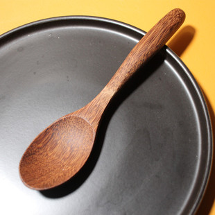 加深勺头鸡翅木勺子吃饭用调羹实木勺更汤匙搅拌勺甜品勺木制餐具