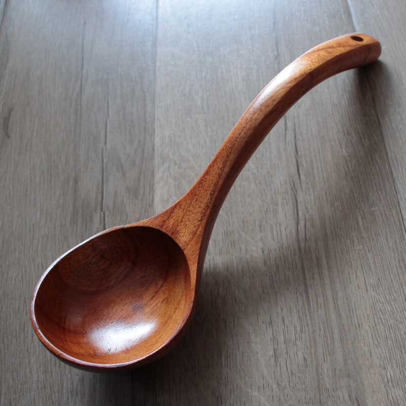 火锅勺稀饭勺日式实木勺子大汤勺