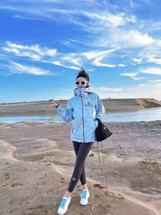 BROTHER’FISH小鱼家以太蓝情侣硬壳冲锋衣外套时尚 潮流男女同款