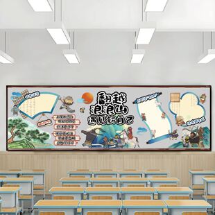 开学季校园翻阅浪浪山小妖怪主题黑板报班级文化班级公约打印素材