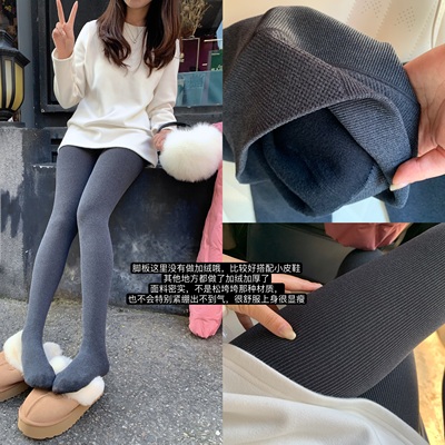 小小家加绒加厚连脚打底裤
