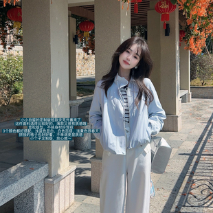 宽松短外套拼色宽松百搭夹克上衣女150xs 薄款 小小家 小个子春新款