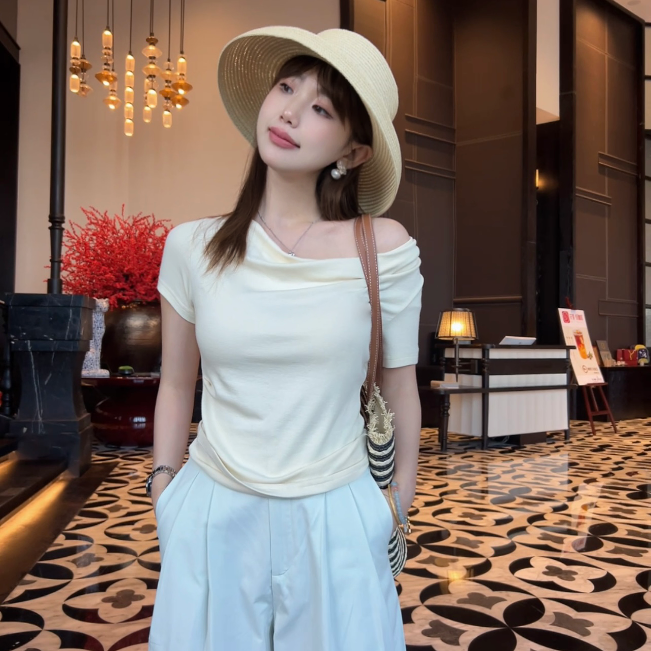 小小家小个子小码荡领软糯T恤