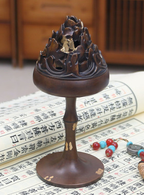 仿古苏工铜博山炉洒金茶室熏香炉