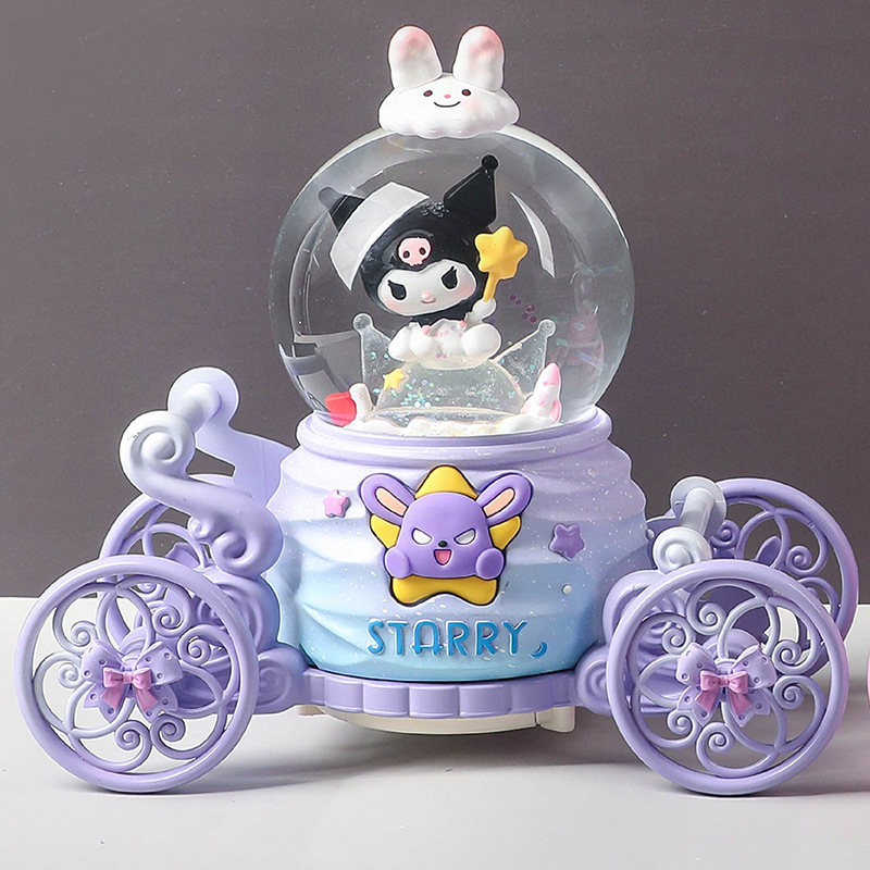 卡通库米米旋转木马水晶球音乐盒库洛米八音盒女生生日礼物儿童节