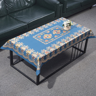 PVC塑料烫金长方形桌布欧式印花防水防油免洗隔热餐桌垫茶几台布