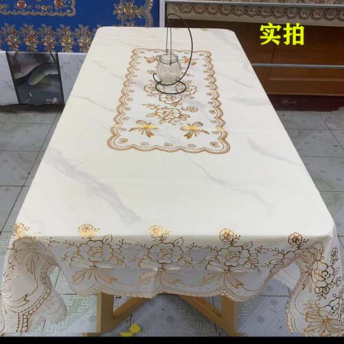 家用餐桌PVC防水防油防烫欧式