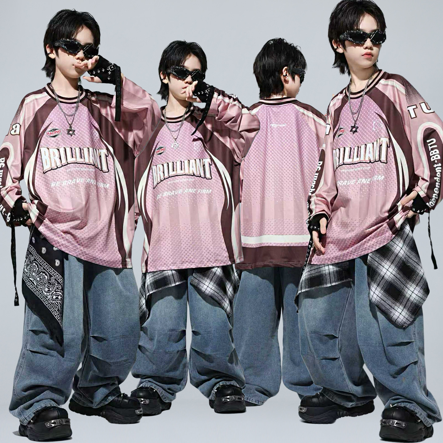 儿童酷帅嘻哈街舞爵士舞演出服装