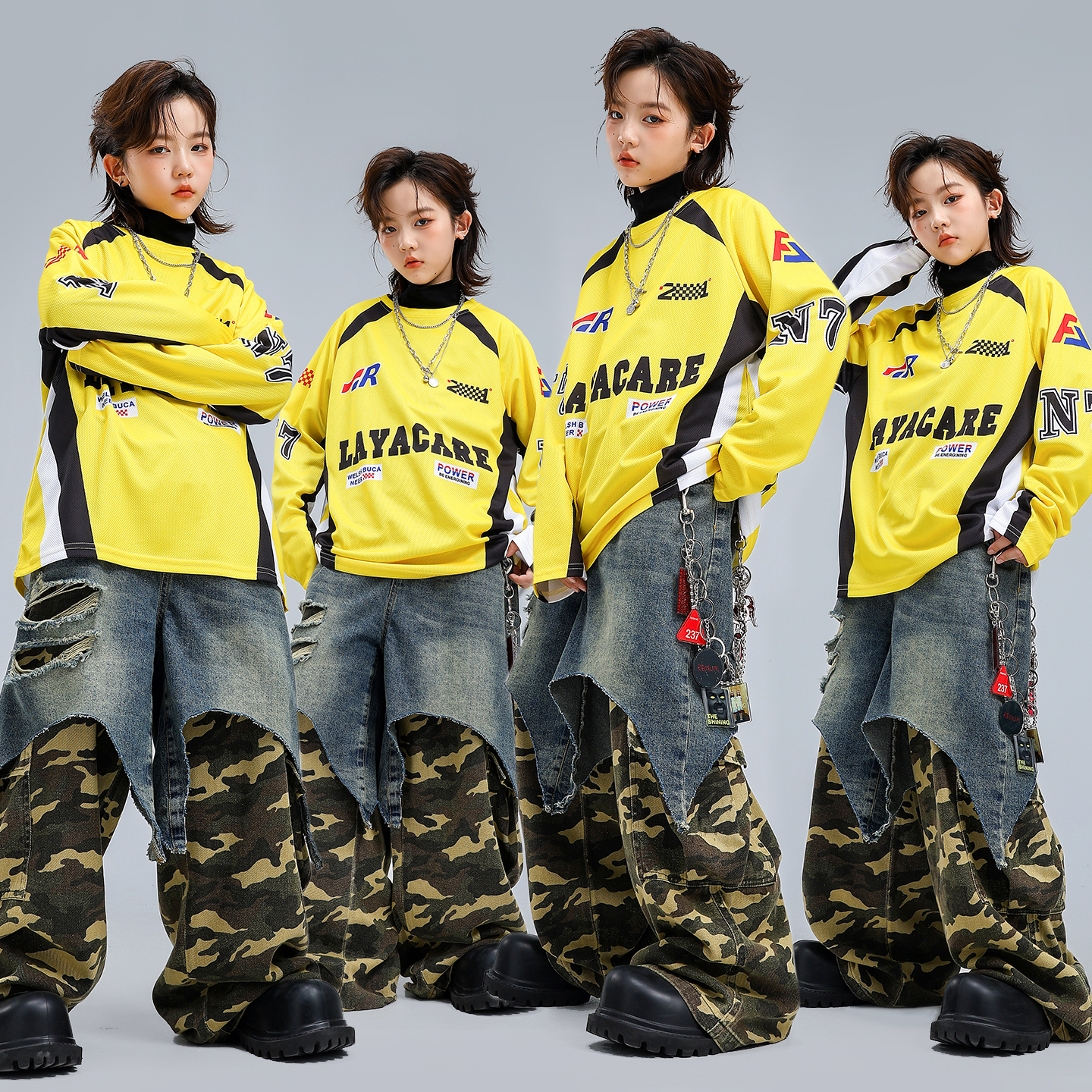 儿童酷帅嘻哈hiphop街舞架子鼓服