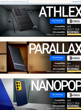 Caseology适配三星Galaxy S24 Ultra Athlex Parallax Nanopop系列保护壳