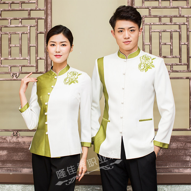 餐饮会所工作服男女套装酒店客房服务员长袖清洁服前台服迎宾制服|ruв категории Женская одежда, костюм/студенты школьную форму/обмундирования, отель обмундирования - от Buy2taobao.com для оказания профессиональной услуги покупки агента Taobao