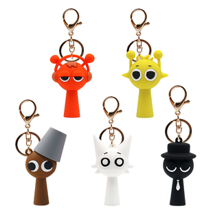 Sprunki节奏盒子一阶段钥匙扣主角CP格雷温达西蒙奥伦挂件礼物