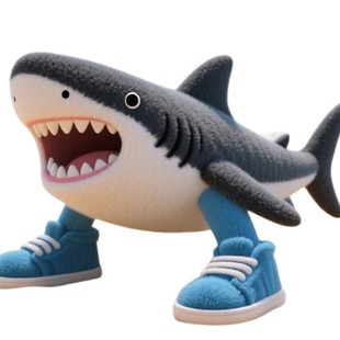 外国AI山海经Tralalero Tralala鲨鱼毛绒玩具木棍人通哥大象玩偶