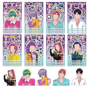 新款恶魔猎人贴纸KPop Demon Hunters猎魔女团沙加男团diy换装贴