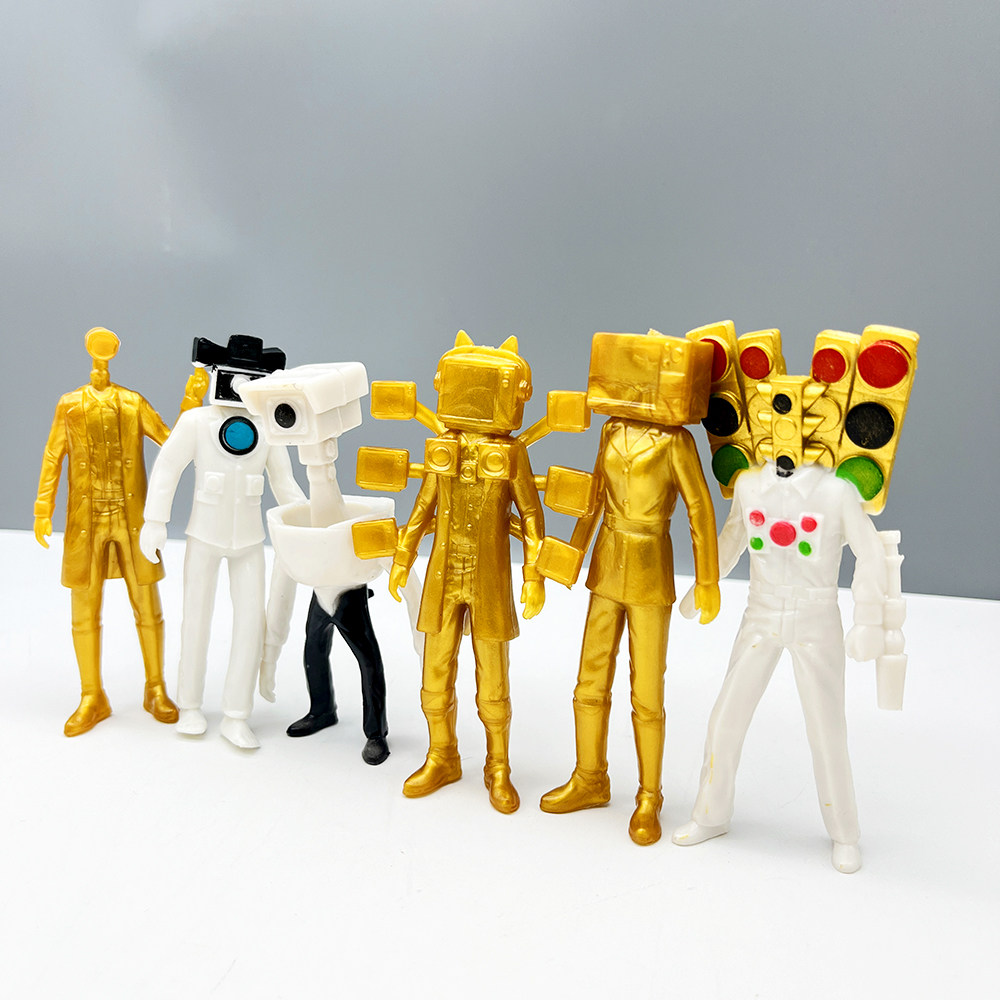 泰坦红绿灯王vs人形马桶人公仔玩具儿童礼物skibidi toilet手办