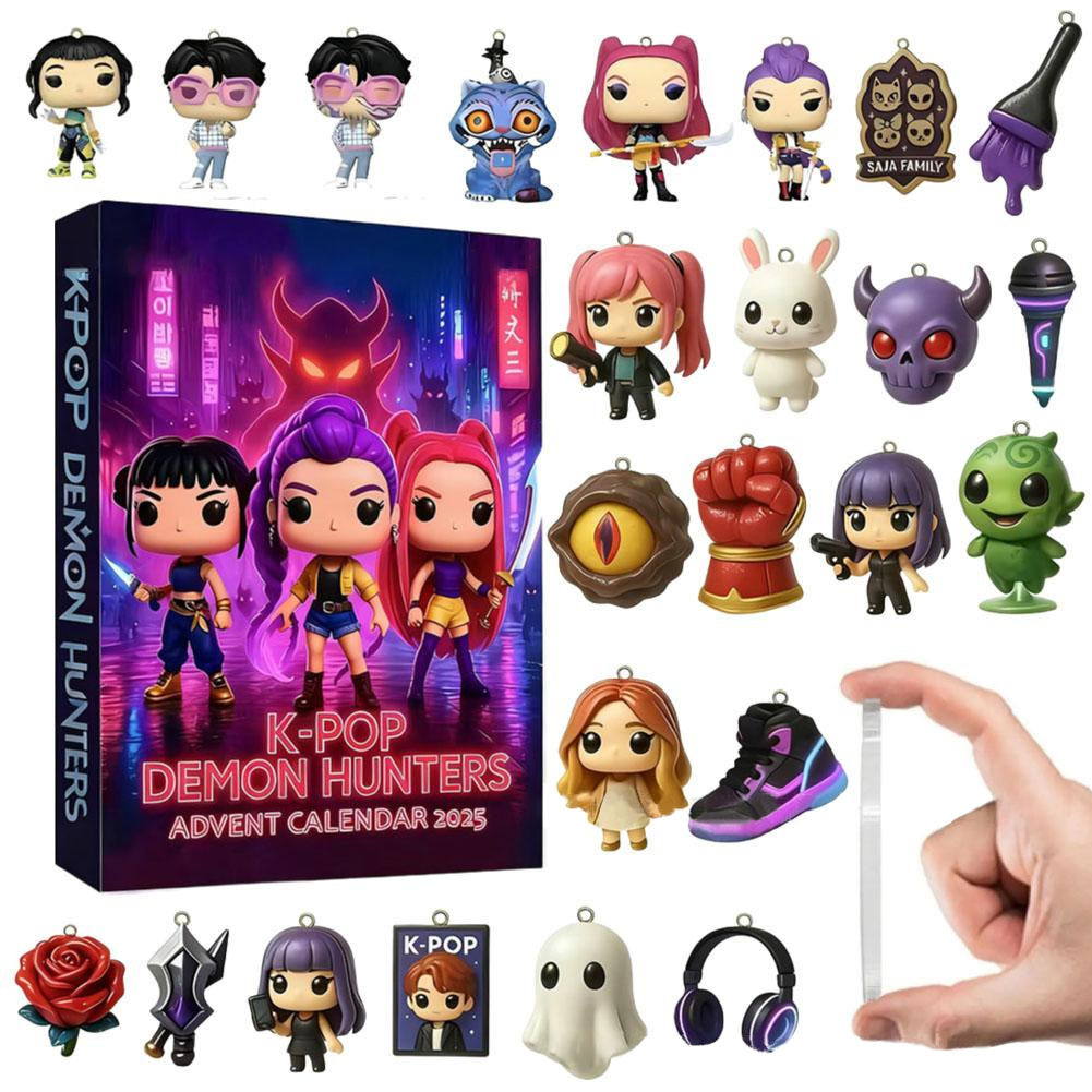 K-Pop Demon Hunters恶魔猎人猎魔女团降临节日历盲盒圣诞树挂饰