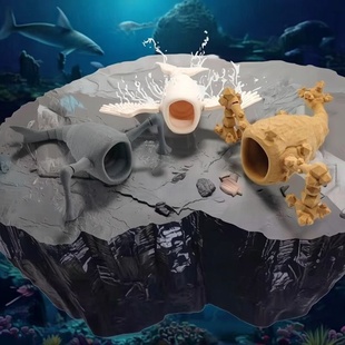 深海迷航食天食陆吞海者手办儿童玩具关节可动宇宙红鱼利维坦模型