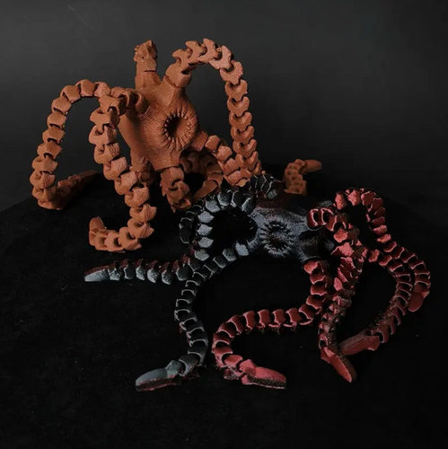 3d打印菊花吞星触手怪手办玩具关节可动深海迷航食海者海怪模型具