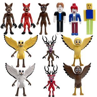 森林99nights夜变异猫头鹰四种形态手办虚拟世界Q版 大头模型摆件