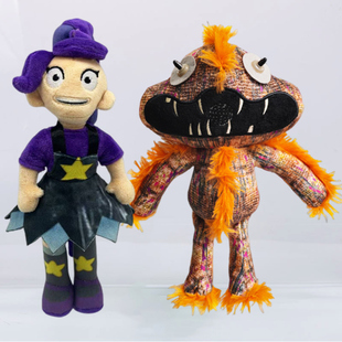 波比5新角色辫子莉莉和呲牙怪毛绒玩具原型1006小丑怪物玩偶公仔