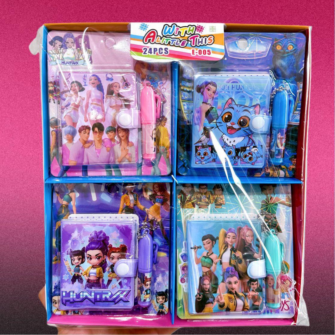 kpop猎魔女团笔记本卡通文具套装本子圆珠笔小套装小学生礼品文具