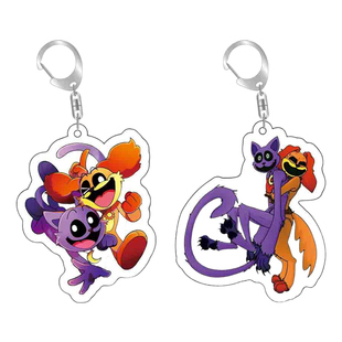 新款长腿瞌睡猫太阳狗挂件波比的游戏时间3微笑动物亚克力钥匙扣