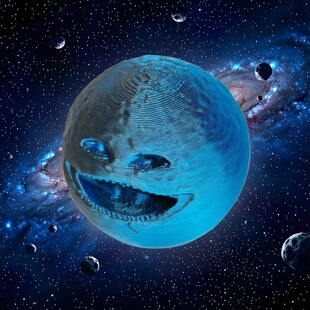 苏醒的海王星手办3D打印天王星月亮醒了太阳模型摆件星球公仔玩具