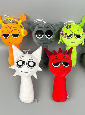 节奏盒子游戏毛绒玩具西蒙奥伦小金克拉克sprunki音乐公仔玩偶