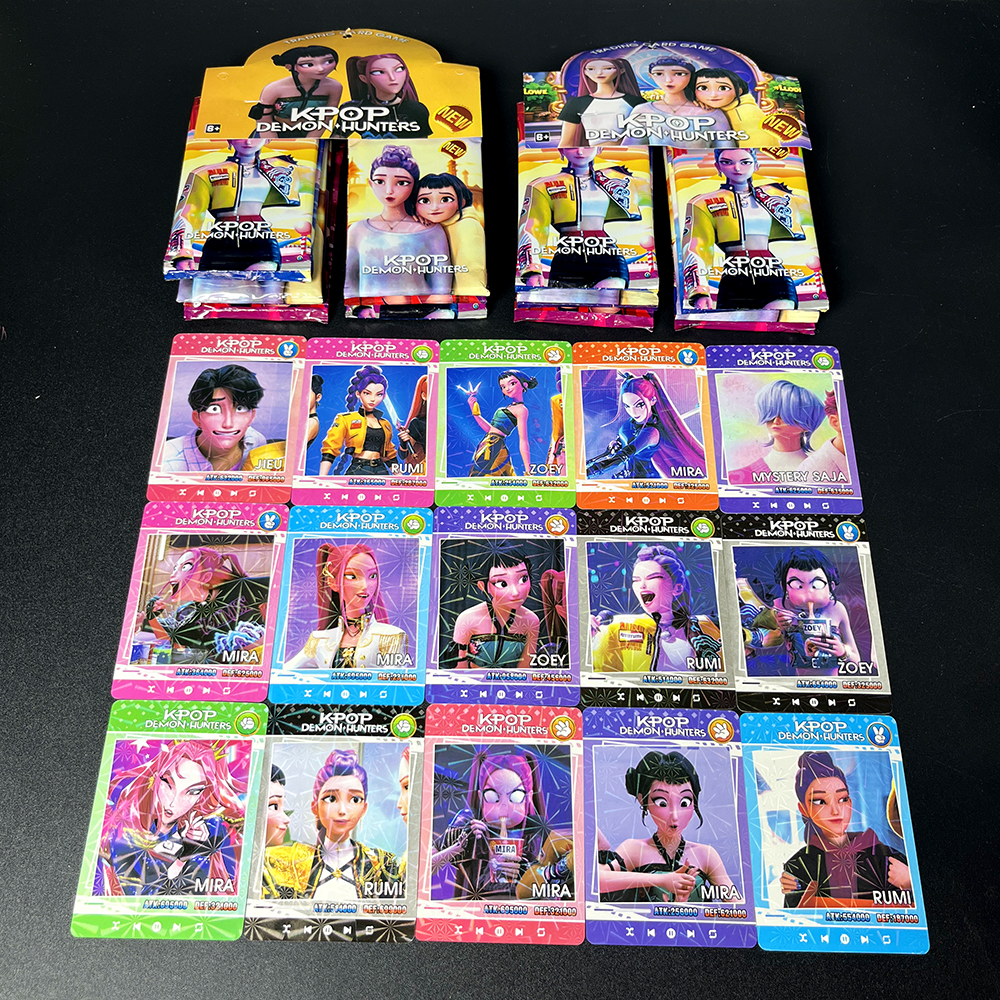 kpop猎魔女团鲁米收藏卡牌恶魔沙加男团老虎稀有卡片儿童对战卡包