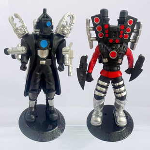 新款大号高个泰坦双王监控人音响人手办玩具手臂关节可动模型摆件