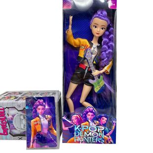 猎魔女团搪胶公仔玩偶kpop鲁米佐伊米拉带七彩灯光主题曲手办娃娃