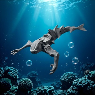 深海迷航游戏周边毁灭南极生物宁根模型3d打印玩具吞天者手办礼物