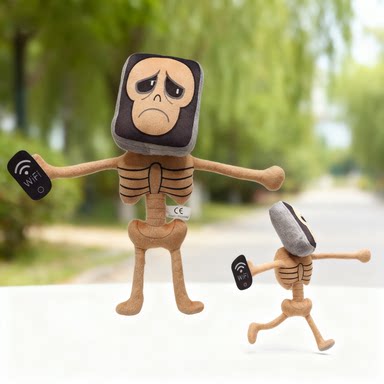 现货手机wifi骷髅人毛绒玩具Brainrot外国脑腐梗通通通公仔玩偶