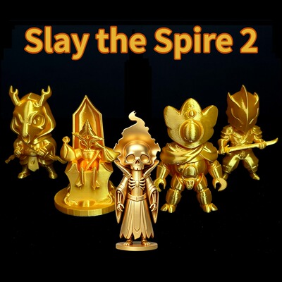 Slay the Spire2新角色五人组手办鸡煲储君骷髅黄金模型摆件玩具