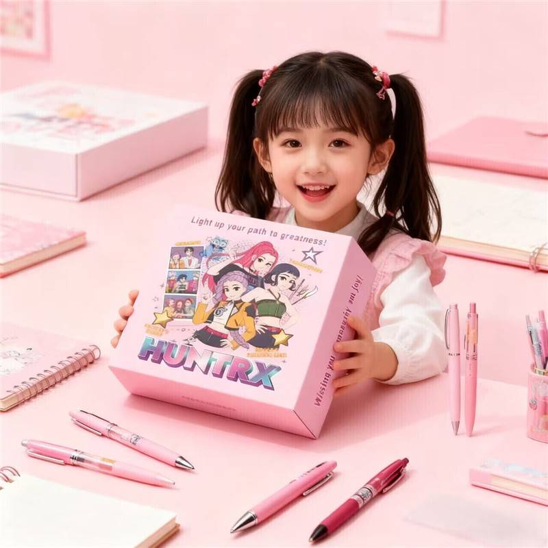 儿童礼物爆款kpop猎魔女团文具盲盒卡通高颜值动漫大礼包学习用品