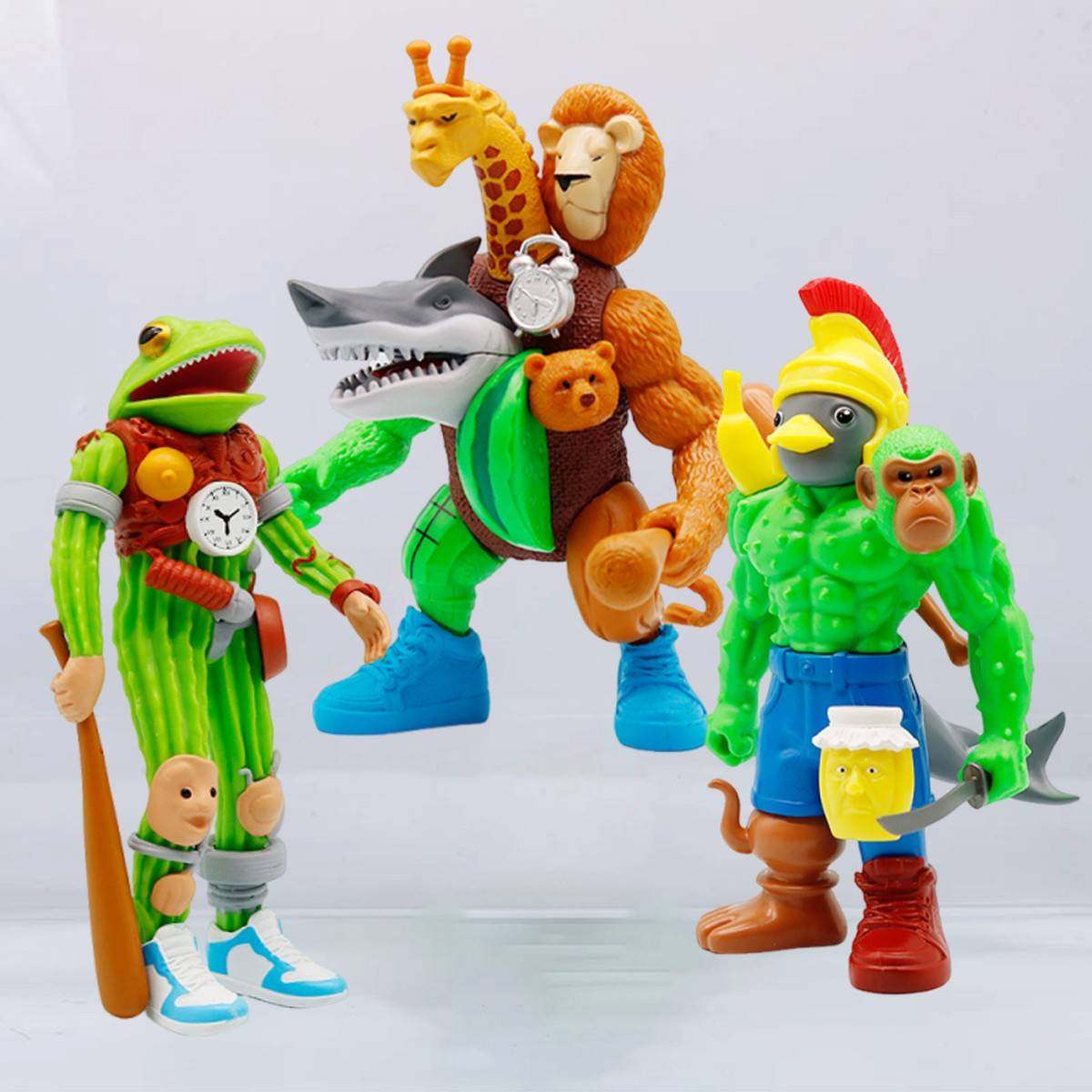 外国ai山海经森林版融合三王仙人掌青蛙双刀鸡骑士长颈鹿狮王手办,玩具/童车/益智/积木/模型,其他人偶玩具,淘宝优惠券,粉丝福利购,淘宝优惠卷