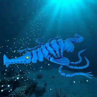 3d打印海怪布里克尔巴克公仔模型关节可动海龙菊花触手怪金色玩具