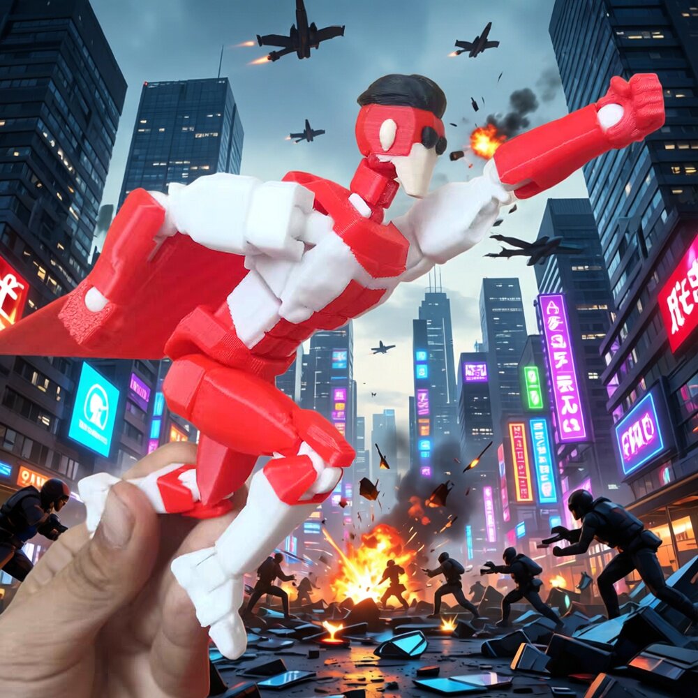 Invincble无敌少侠4全能马克战斗关节可动手办3D打印模型玩具礼物
