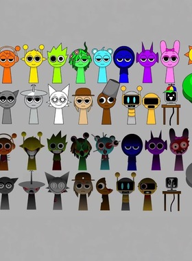 2025新款节奏盒子毛绒公仔sprunki游戏周边变异畸形西蒙玩偶玩具