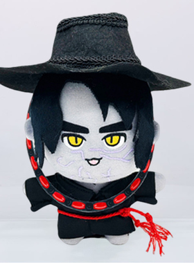 kpop恶魔猎人沙加男团黑色帽子表演毛绒玩具猎魔女团老虎玩偶公仔