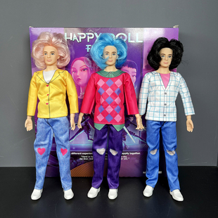 k-pop恶魔沙加男团秦宇搪胶公仔手办儿童玩具洋娃娃猎魔女团模型