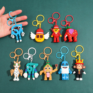 窃取脑腐游戏钥匙扣挂件Brainrot草莓大象77蓝怪9号房子立体公仔