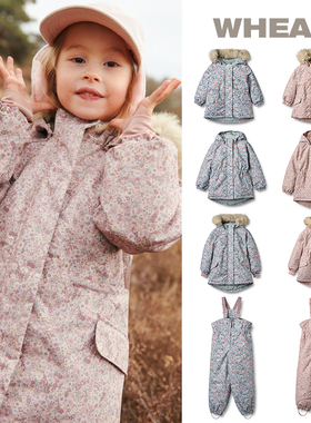 75Z Little现货丹麦WHEAT FW25儿童防风防水加厚滑雪服滑雪裤分体