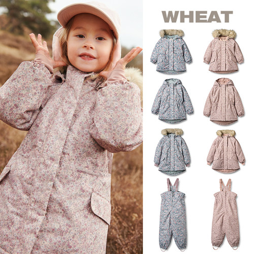 7Z Little现货丹麦WHEAT FW25儿童防风防水加厚滑雪服滑雪裤分体