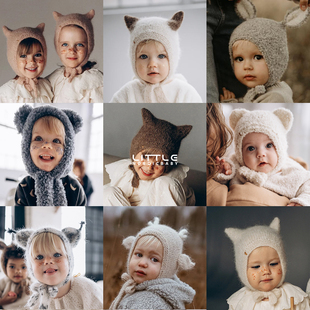 儿童宝宝手工羊毛帽动物帽保暖 FW25 85Z补货Little bambolina