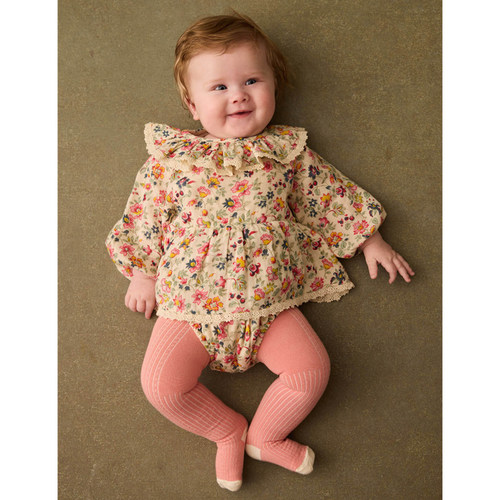 3件5折Little法国louise misha FW25儿童女宝包屁针织连体衣6m