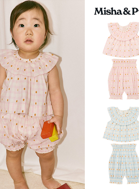 Little现货 Misha Puff SS26春夏宝宝幼童无袖上衣南瓜裤pima棉
